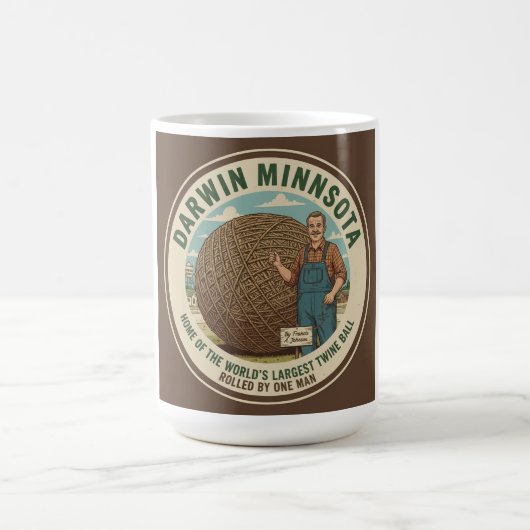 Darwin, Minnesota Twine Ball Souvenir Coffee Mug コーヒーマグカップ (中央)