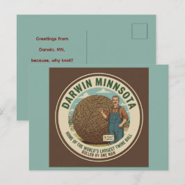 Darwin, Minnesota Twine Ball Souvenir Postcard ポストカード