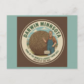Darwin, Minnesota Twine Ball Souvenir Postcard ポストカード (正面)