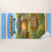 Darwin, MN Minnesota Ball of Twine Beach Towel ビーチタオル (正面)
