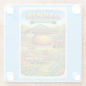 Darwin, MN Minnesota Ball of Twine Coaster ガラスコースター (裏面)