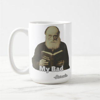Darwin “My Bad!” Mug- Evolutionary Humor  コーヒーマグカップ