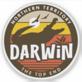 Darwin, Northern Territory Australiaステッカー シール (正面)