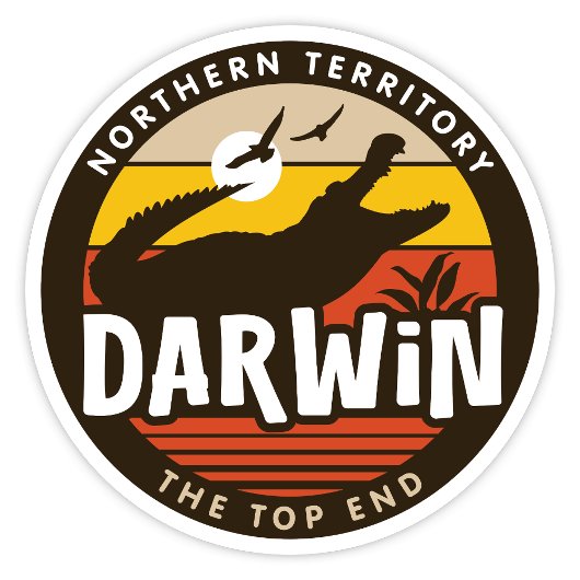 Darwin, Northern Territory Australiaステッカー シール
