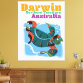 Darwin, Northern Territory Australia旅行ポスター キャンバスプリント (インサイチュ (リビング))