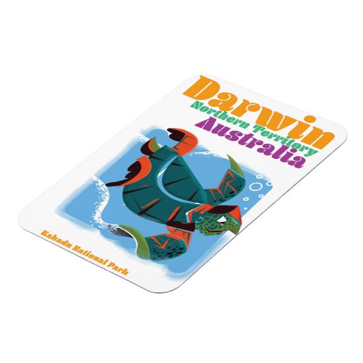 Darwin, Northern Territory Australia旅行ポスター マグネット (左側)