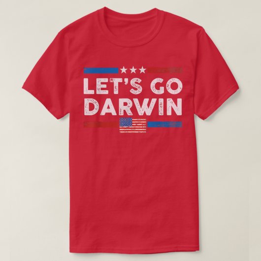 Darwin US国旗のヴィンテージTシャツのコピー Tシャツ (デザイン正面)