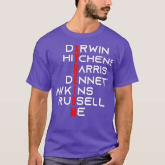 darwinHichensHarrisDennettDawkinsRusselme Tシャツ