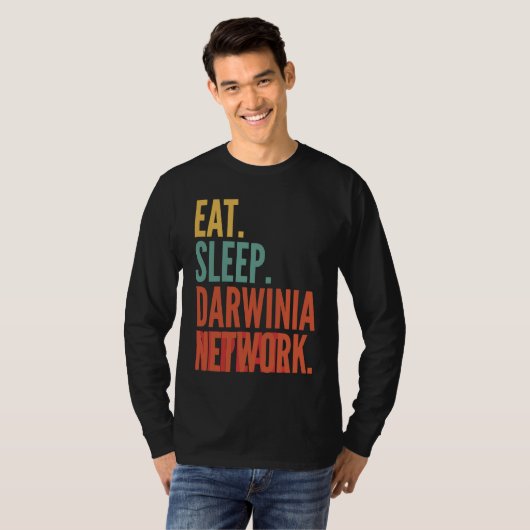 Darwinia Network 暗号 Eat Sleep Darwinia Network Tシャツ (正面フル)
