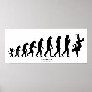 Darwinian Evolution of Rap "RAPPER" Art Poster ポスター