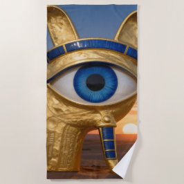 Das Ägyptische Auge´3 ビーチタオル