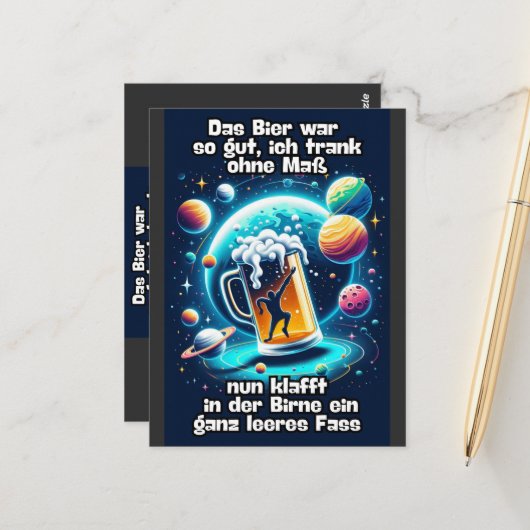 Das Bier im Kopf  ポストカード (正面/裏面インサイチュ)