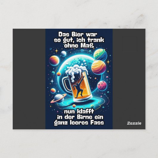 Das Bier im Kopf  ポストカード (裏面)