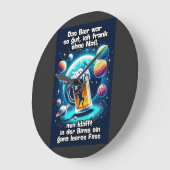 Das Bier im Kopf  ラージ壁時計 (傾斜)