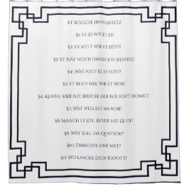 Das Kölsche Grundgesetz – Köln Cologne Jugendstil シャワーカーテン