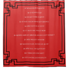 Das Kölsche Grundgesetz – Köln Cologne Jugendstil シャワーカーテン