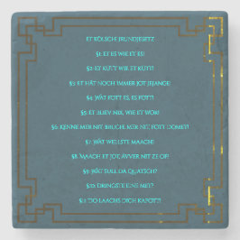 Das Kölsche Grundgesetz – Köln Cologne Jugendstil ストーンコースター