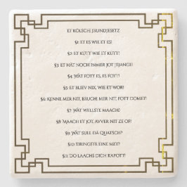 Das Kölsche Grundgesetz – Köln Cologne Jugendstil ストーンコースター