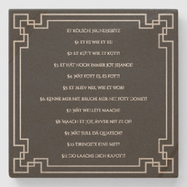 Das Kölsche Grundgesetz – Köln Cologne Jugendstil ストーンコースター