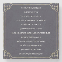 Das Kölsche Grundgesetz – Köln Cologne Jugendstil ストーンコースター