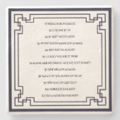 Das Kölsche Grundgesetz – Köln Cologne Jugendstil ストーンコースター (正面)