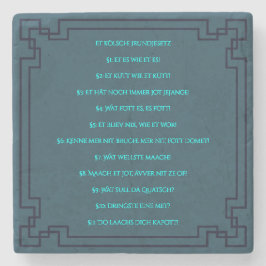 Das Kölsche Grundgesetz – Köln Cologne Jugendstil ストーンコースター