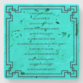 Das Kölsche Grundgesetz – Köln Cologne Jugendstil ストーンコースター