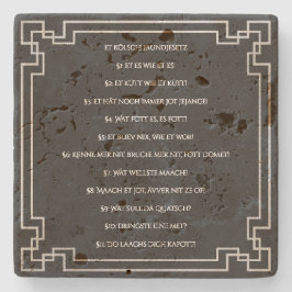 Das Kölsche Grundgesetz – Köln Cologne Jugendstil ストーンコースター