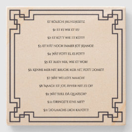 Das Kölsche Grundgesetz – Köln Cologne Jugendstil ストーンコースター