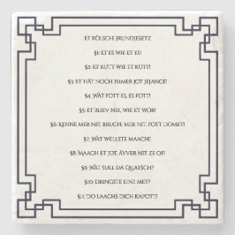 Das Kölsche Grundgesetz – Köln Cologne Jugendstil ストーンコースター