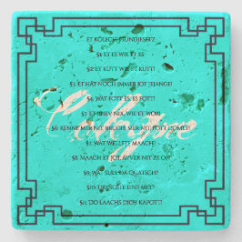 Das Kölsche Grundgesetz – Köln Cologne Jugendstil ストーンコースター