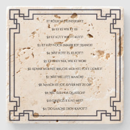 Das Kölsche Grundgesetz – Köln Cologne Jugendstil ストーンコースター