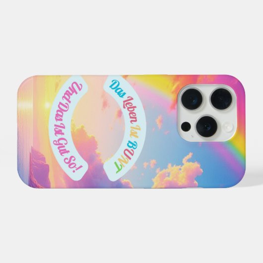 Das Leben ist BUNT iPhoneケース (裏面横)