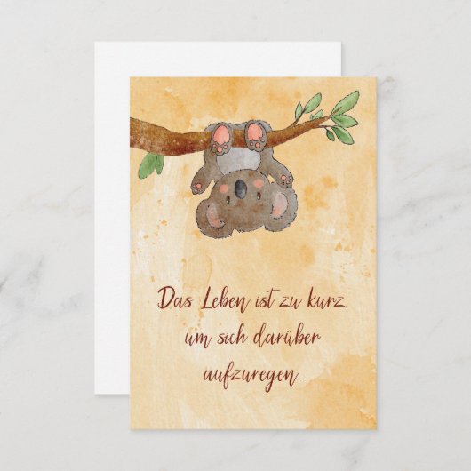 Das Leben ist zu kurz, um sich darüber aufzuregen (正面/裏面)