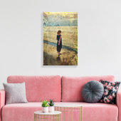 Das Mädchen am Strand キャンバスプリント (インサイチュ (リビング))