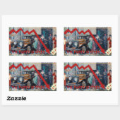 Das Party ist vorbei. 長方形シール (シート)