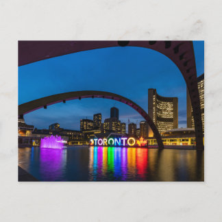 Das Stadtzentrum von Toronto bei Nacht Postkarte ポストカード