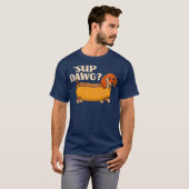 DaschundかわいいSup Dawg Wiener犬の子犬の恋人 Tシャツ (正面フル)