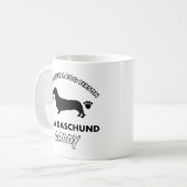 Daschundのパパ犬のお父さん コーヒーマグカップ (正面左)