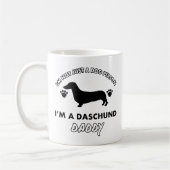 Daschundのパパ犬のお父さん コーヒーマグカップ (左)