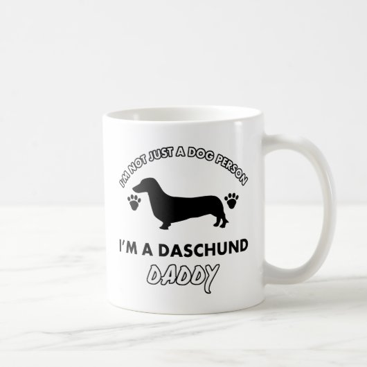 Daschundのパパ犬のお父さん コーヒーマグカップ (右)