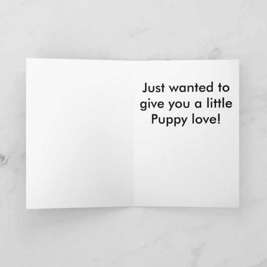 Daschundの初恋の挨拶状 シーズンカード (内部)