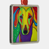 Daschundの小犬のオーナメント メタルオーナメント (右)