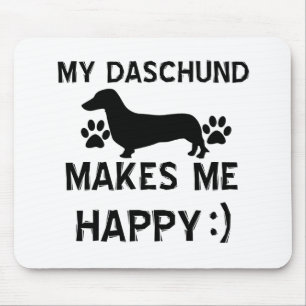 Daschund犬のデザイン マウスパッド