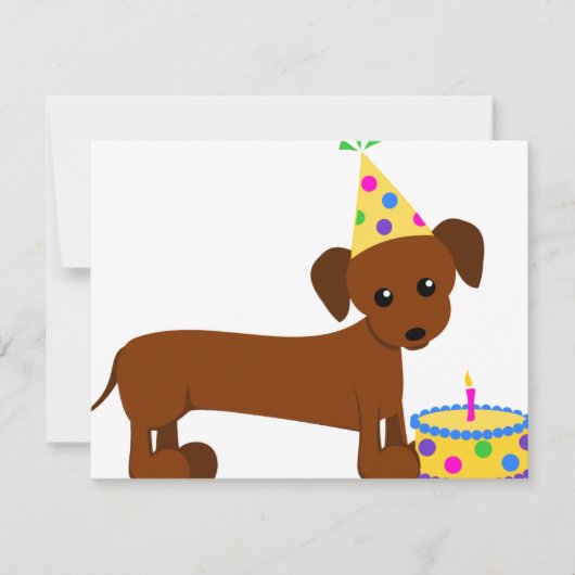 DaschundBDay カード (正面)