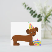 DaschundBDay カード (スタンド正面)