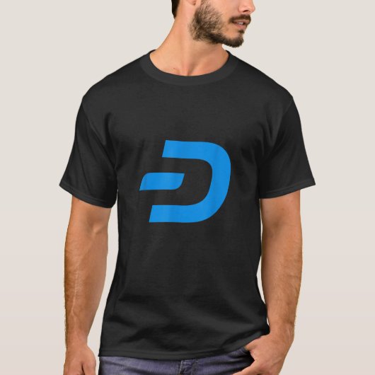 Dashロゴ The Dash暗号通貨とDASH暗号通貨ロゴ Tシャツ (正面)