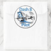 Dash 8パイロット(Factory Livery) ラウンドシール (バッグ)
