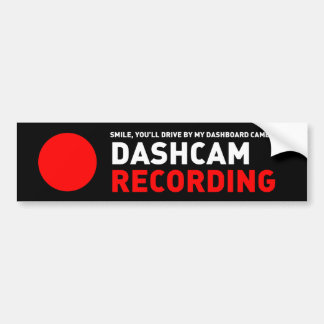 Dashcamの録音 バンパーステッカー