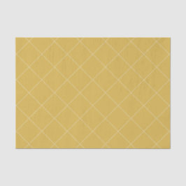 Dashed Diamond Grid Geometric Mustard Gold 薄葉紙